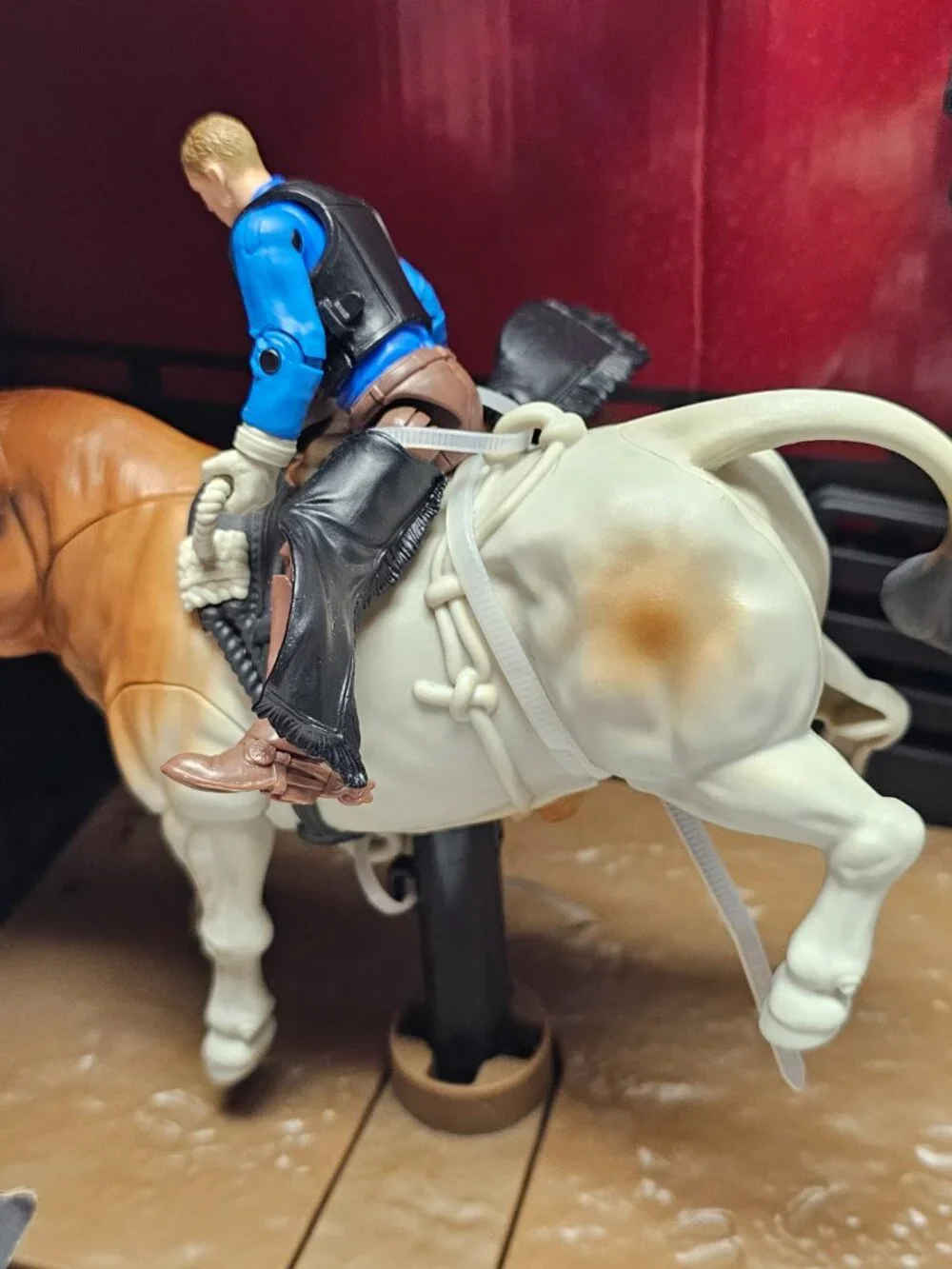New Country Toy PBR Bucking Bull & Rider Playset Battery Interactive #811